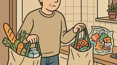 Witz: Warum schlepp ich Supermarkt-Müll heim?