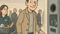 Witz: Dieser Gang ohne Einkauf am Ausgang