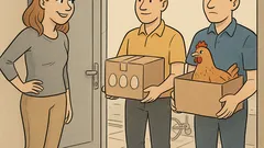 Witz: Hähnchen und Eier bestellt—was kommt zuerst?