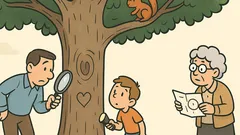 Witz: Wo ist hinten am Baum?